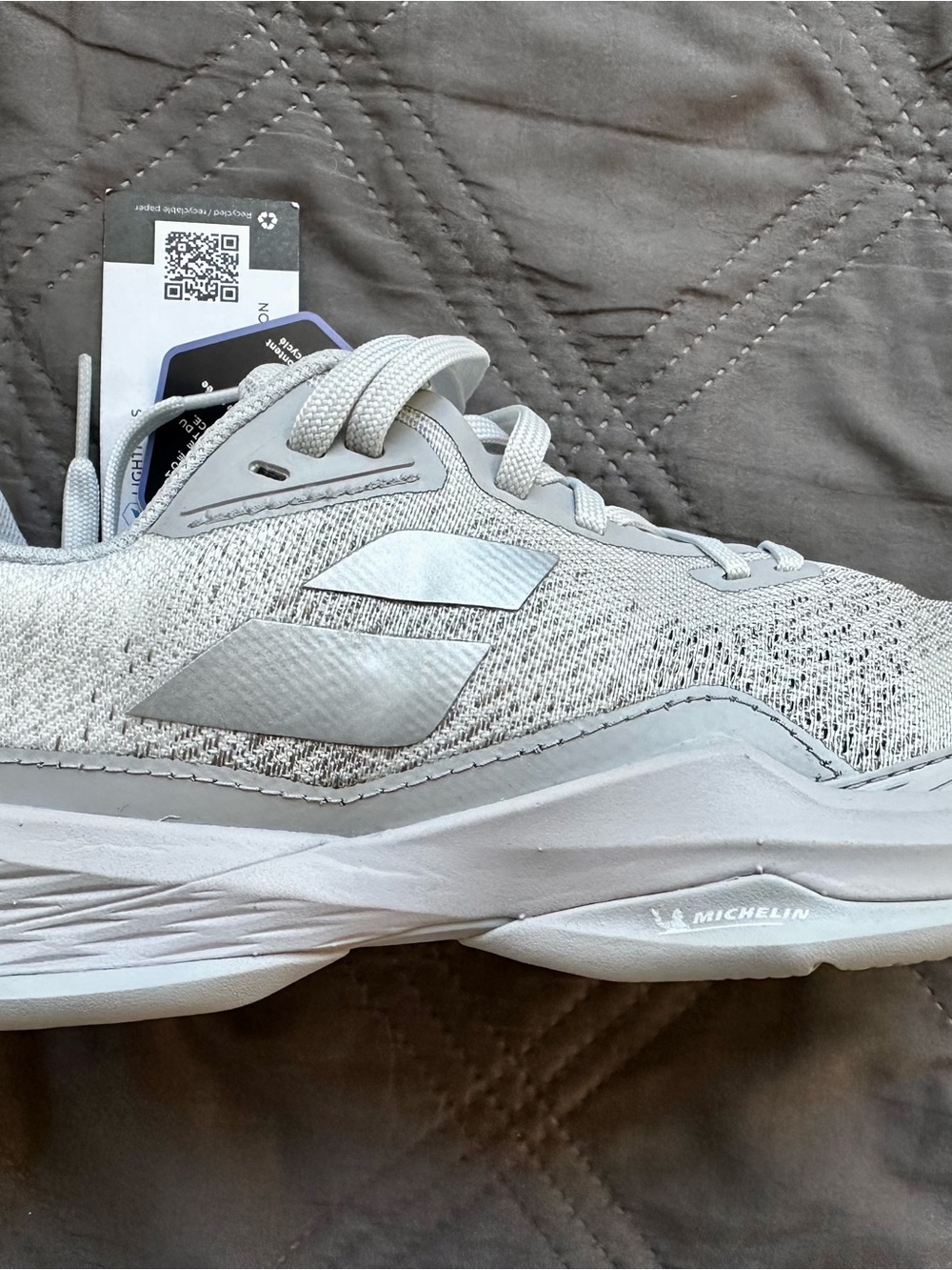 Babolat Jet Mach III All Court Womens Tennis Shoe - White/Grey Size 6.5 NWT